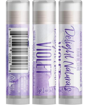 Violet Lip Balm Set of Three - Nourishing Moisture for Soft Smooth Lips | Shop Internationally - Buy Online on GoSupps.com