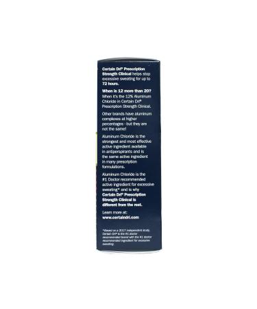 Certainty Dri Clinical Antiperspirant Roll-On 1.20 oz - Pack of 6 | Prescription Strength Formula - Buy Online on GoSupps.com