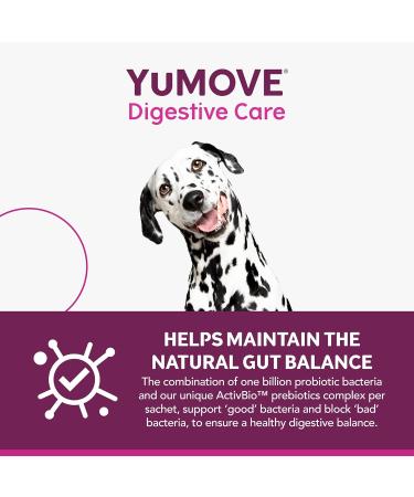YuMOVE Digestive Care PLUS | Veterinary Strength Probiotic Support for Dogs & Cats | Fast-acting Digestive Aid | 6 Sachets - Buy Online on GoSupps.com