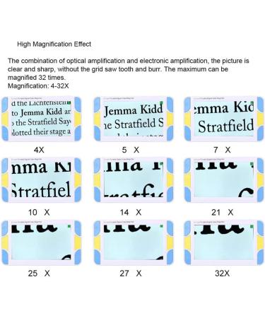 Electronic Reading Aid Digital Magnifier 15 Modes 4x-32x Unlimited Zoom 1080P30/720P60 Dual Lens for Reading Aids Senior Low Vision Inspection Handcraft Hobby - Buy Online on GoSupps.com