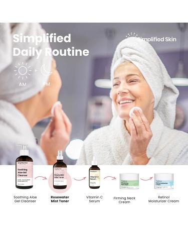 Natural Rose Water Spray for Face & Hair - 100% Organic Toner & Makeup Remover - Hydrating Anti-Aging Mist by Simplified Skin (8 oz) - Buy Online on GoSupps.com