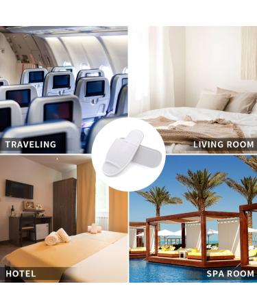 Jomix Unisex Washable Terry Slippers - 2 Pair Set for Travel Hotels & Festivals | Size 38/39 EU - Comfortable White Bathing Shoes - Buy Online on GoSupps.com