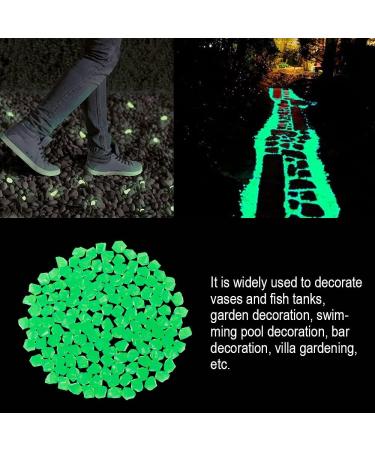 300 Colorful Fluorescent Stones - Bright Garden Pebbles for Walkways Aquariums & Lawn Decoration (Green 17x13mm) - Buy Online on GoSupps.com