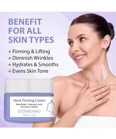Neck Firming Cream - Anti-Aging Tightening & Lifting Cream for All Skin Types | 1.7 oz Moisturizer - Buy Online on GoSupps.com