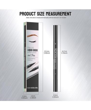 Byuexhp Waterproof Eyebrow Pen Double Head Cosmetic Pen with 2 Fork Tips Eyebrow Pen for girls beauty sustainable styling shapes lifting define dark brown 1 piece 1er Pack - Buy Online on GoSupps.com