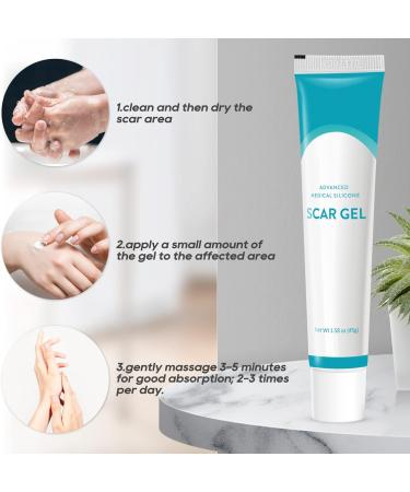 MONTE LUNA Silicone Scar Gel - Physician Formulated Scar Cream for Keloids, C-Section, Burn, Surgery, Acne - 45g - Buy Online on GoSupps.com