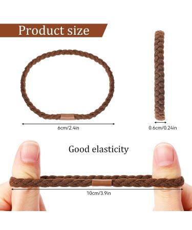24 Pcs Braided Hair Ties for Men - Elastic Non-slip Hair Bands for Curly Thick Long Hair - Bracelet Hair Ties for Ponytail Holders - Buy Online on GoSupps.com