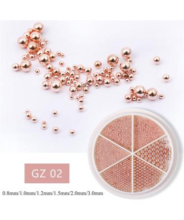Metallic Micro Beads for Nails - Golden Silver Rose Gold Black Caviar Beads 0.8-3.0mm - Buy Online on GoSupps.com