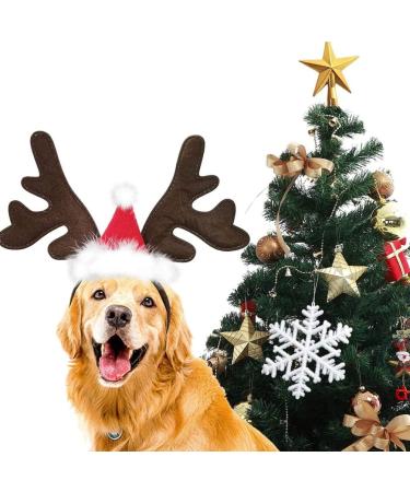 Pretyzoom Christmas Pet Headband - Reindeer Antlers & Moose Hat for Dogs & Cats - Festive Xmas Party Accessories - Buy Online on GoSupps.com