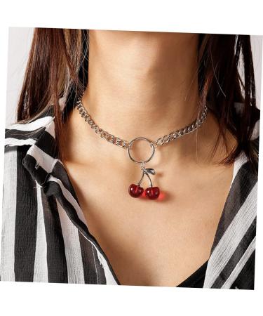 CALLARON Cherry Chain Necklace 1pc Cherry Necklace Friendship Necklace Necklaces Jewelry Neck Chain Cold Wind Present - Buy Online on GoSupps.com
