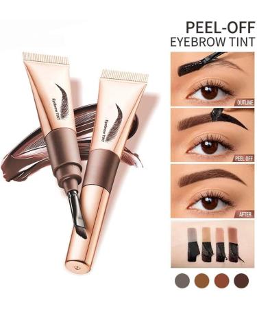 Gel Sourcils Peel Off 2 pcs Brun Rouge Teinture Sourcils Tattoo Longue Dur e Teinture Sourcil Semi-permanent Eyebrow Gel Tint Peel Off for Defined Eyebrows Waterproof et Sans Bavures - 7g (#03) - Buy Online on GoSupps.com