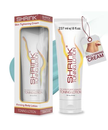 Shrink Toning Lotion - Heat Activated Cellulite Cream and Firming Body Lotion for Women and Men - Body Cream for Stomach Tummy and Body - with Caffeine Vitamin E Skin Tightening Body Cream (8oz)