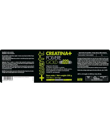 Watt 14054 Creatina+ Gold Food supplement with creatine monohydrate powder 350 gr##*- - Buy Online on GoSupps.com