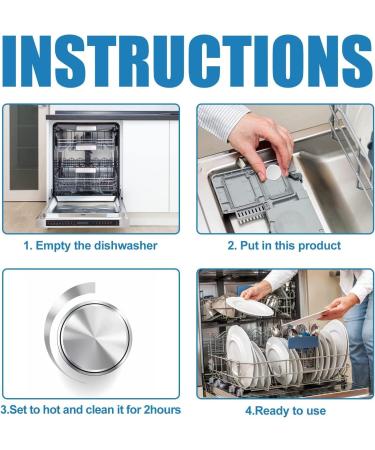 2 Boxes Dishwasher Cleaning Tablets Dishwasher Cleaner Tablets Removes Limescale Build Up Dishwasher Cleaner Tablets for Kitchen Tableware Care - Buy Online on GoSupps.com