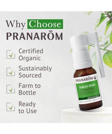 Pranarom Pure Essential Oil Aromaforce Throat Spray - Soothing Citrus Eucalyptus Oregano & Lemon | 15ml - International Shipping - Buy Online on GoSupps.com