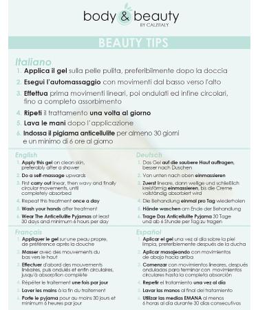 Calcitaly Anticellulite Treatment | Figure-Forming Pajamas & Caffeine Gel - L-XL Cold Pack | Shop Internationally - Buy Online on GoSupps.com