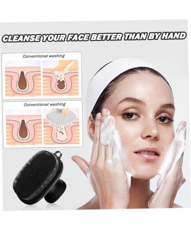 Silicone Face Scrubber Soft Face Brush Manual Facial Scrubber Exfoliator Waterproof Facial Cleansing Brush Non Slip Face Brush with Handle - Buy Online on GoSupps.com