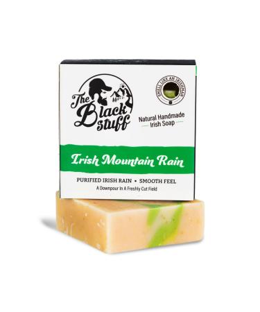 Irish Mountain Rain Organic Soap Bar - 5oz Natural Soap with Organic Ingredients and Essential Oils - Handmade  Fragranced Soap for Men and Women - Moisturizing and Cleansing Antibacterial Soap
