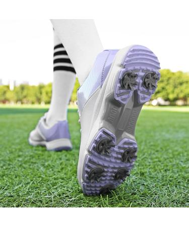 LZQPEARL Women's Golf Shoes - Waterproof Non-Slip Light Sneakers with Spikes | Sizes 36-43 - Perfect for Outdoor Training | Stylish Purple Design - Buy Online on GoSupps.com