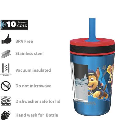 Zak Designs PAW Patrol Kelso Tumbler Set - 15 fl oz 3 Piece Bundle for Kids - Leak-Proof Lid with Straw - Plastic and Stainless Steel Cups with Sipper - Paw Patrol Theme - Buy Online on GoSupps.com
