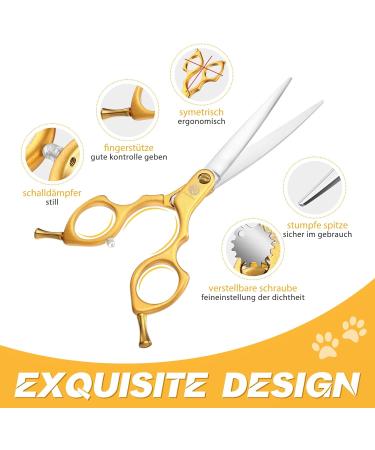 Professional Purple Dragon 6 Dog & Cat Grooming Scissors - Ultra-Light Aluminum Handle & JP 440C Steel - Ideal for Groomers & Beginners - Buy Online on GoSupps.com