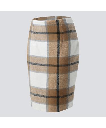 Shop Women's Winter Boho Skirt - Elegant A-Line Casual Dress in Khaki | XXL Size Available - Buy Online on GoSupps.com