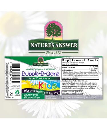 Nature's Answer Kid-Bubble-B-Gone 1oz - Alcohol-Free Colic & Gas Relief for Infants & Children - Buy Online on GoSupps.com