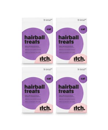Itch | Anti-Hairball Healthy Pet Treats for Cats | Supports Healthy Digestion | All Ages and Breeds | No Artificial Colours or Preservatives | 4 Pack 4 Count (Pack of 1)
