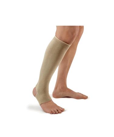 FUTURO Open Toe Heel Knee Length Stocking - Firm Compression 20-30 mm/Hg for All-Day Comfort - Beige Large Unisex - International Shipping Available - Buy Online on GoSupps.com