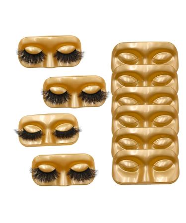 10Pcs Face-Shaped Eyelash Trays - Portable PVC Packaging Box for False Eyelashes | Gold Lash Holder - Buy Online on GoSupps.com