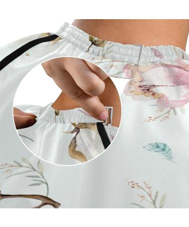 Buy Waterproof Barber Cape - Cotton Flower & Cheetah Pattern | Unisex Hair Cutting Bib for Men - International Shipping - Buy Online on GoSupps.com