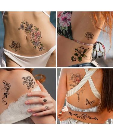 Cerlaza Temporary Tattoos for Women - Fake Henna Designs, Waterproof and Long Lasting Semi-Permanent Tattoos - Leg Makeup Floral Tatuajes Temporales for Adults - Buy Online on GoSupps.com
