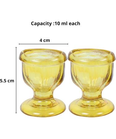 Portable Eye Wash Cup Set - Effective Eye Cleansing Kit for Home and Travel - Set of 2 (Yellow) - Buy Online on GoSupps.com
