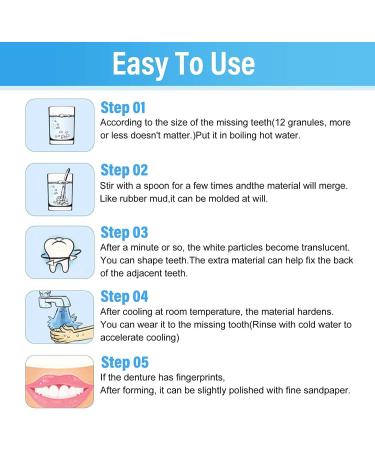 Temporary Tooth Filling Repair Kit - DIY Teeth Replacement for Missing or Broken Teeth - Dentures Restoration with Heat Fit Beads - Buy Online on GoSupps.com