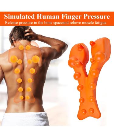 Therapy Trigger Point Massage Device for Shoulder & Neck Fatigue Relief | Relax Body & Mind | Includes Retractable Itching Scraper (Orange) - Buy Online on GoSupps.com