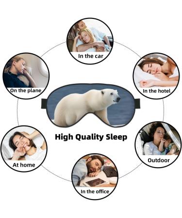 SSIMOO Polar Bear Sleep Mask - Adjustable Breathable Eye Mask for Comfortable Sleep | International Shipping Available - Buy Online on GoSupps.com