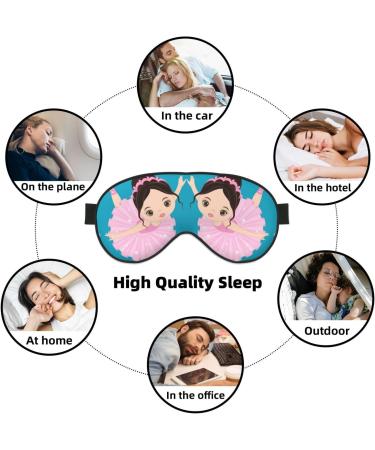 BREAUX Little Ballerina Dancing Girl Print Eye Mask - Double Sided Blackout Sleep Mask for Women & Men | International Shipping Available - Buy Online on GoSupps.com