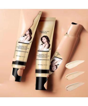 2pcs Concealer Foundation Cc Liquid 30ml 24 Hours Matte Cc Cream Foundation Full Coverage Foundation - Buy Online on GoSupps.com