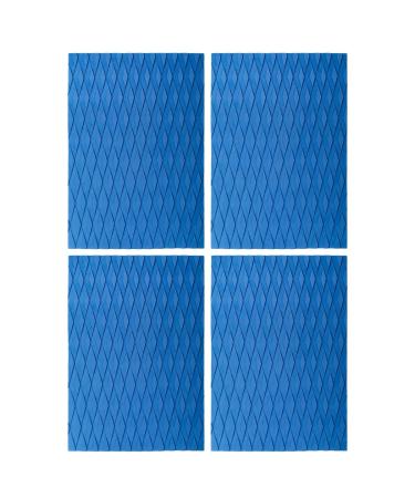 Patioer Non-Slip Traction Pad Deck Grip Mat,4 Pcs 15x 10 in Trimmable EVA Foam Boat Decking Sheet for Kayak RV Canoe Yacht Pool Step SUP Board,Blue