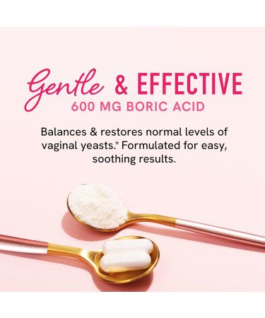 Boric Acid Suppositories for Women | pH Balance & Vaginal Odor Relief | 600mg Feminine Hygiene Supplement | 30 Count - Unscented & Dye-Free - Buy Online on GoSupps.com