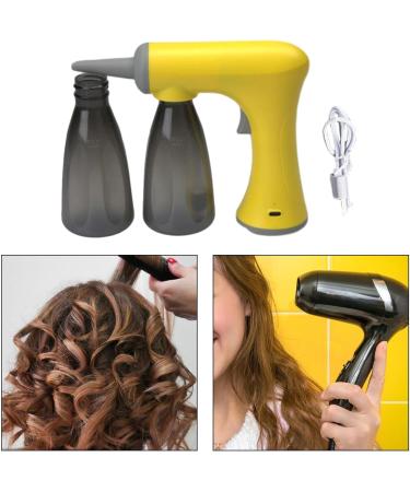 Esquirla Electric Bubble Device Hairdressing Styling Tool Hair Steamer Professional with 2 Bottles Salon Accesory for Hair Perming Yellow - Buy Online on GoSupps.com