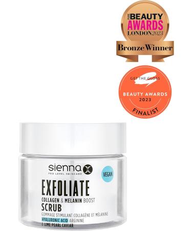 Sienna X Collagen Melanin Body Scrub with Hyaluronic Acid and Arginine Perfect for Bronzers - Buy Online on GoSupps.com