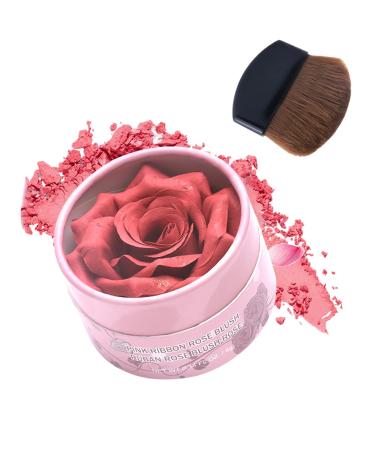 Blush For Cheeks - 10ml Brightening 3D Design Rose Petal | Blush Powder For Face Makeup | For Travel Home Outdoors School And For Girlfriend Wife Friend