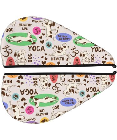 Dog Yoga Microfiber Hair Towel - Super Absorbent Coral Velvet Wrap for Long Curly & Thick Hair - Quick Dry Solution for Women - Buy Online on GoSupps.com