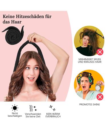 Shop Heatless Curlers: 60 Extra-Long Winders for Overnight Curls - Ideal for Medium to Long Hair (Black) - Buy Online on GoSupps.com