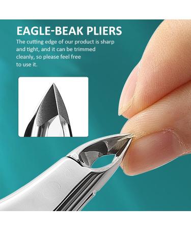 1 Piece Manicure Clippers Manicure Trimming Tool Cuticle Nippers Eagle Mouth Pliers Professional Toenail Nail Clippers with Rubber Handles Stainless Steel Cuticle Scissors - Buy Online on GoSupps.com