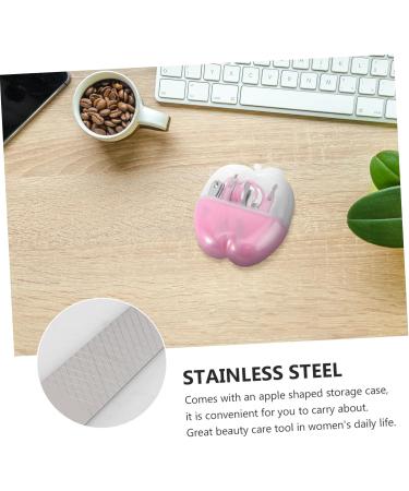 POPETPOP Fingernail Trimmer Tools Mirrors Nail Trimming Kit Nail Kit The Mirror Stainless Hair Double Bun 8 in 1 Nail File Nail Trimmer Kit Fingernail File Pink Manicure - Buy Online on GoSupps.com