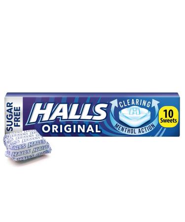 Halls Original Menthol Action Sugar Free 32g X5 Packs