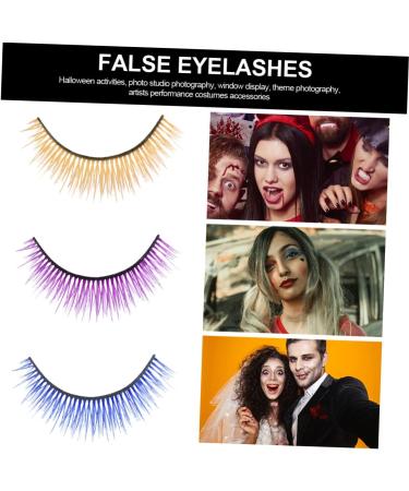 Beavorty 3 Pairs 3D False Eyelashes Costume Eye Lashes Soft Eyelashes 3D Fake Lashes dollsthetic lashes 3D Multilayer Colored False Eyelashes Faux Lashes fluffy extend Synthetic Silk Fiber - Buy Online on GoSupps.com