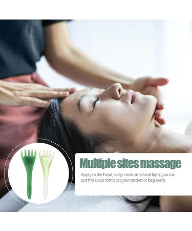 Nolitoy Gua Sha Face Massage Tools - Set of 2 Five-Claw Facial Scraping Rods for Neck & Scalp - Green Skin Care Massager - Acupuncture Pencil 16.5x5.5x3cm - International Shipping Available - Buy Online on GoSupps.com